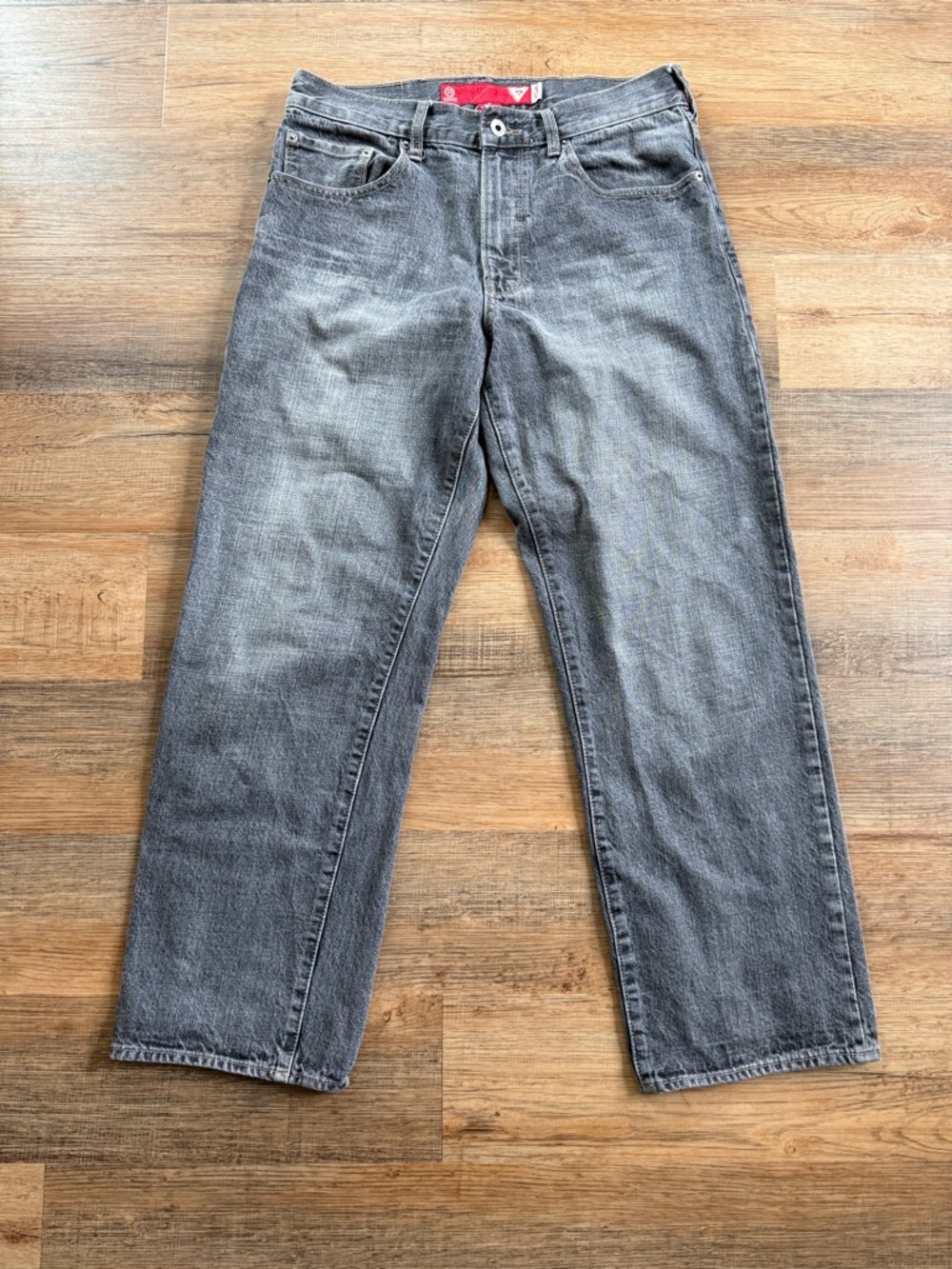 Guess Baggy Gray Distressed Jeans Y2K Streetwear Unisex size 31/30